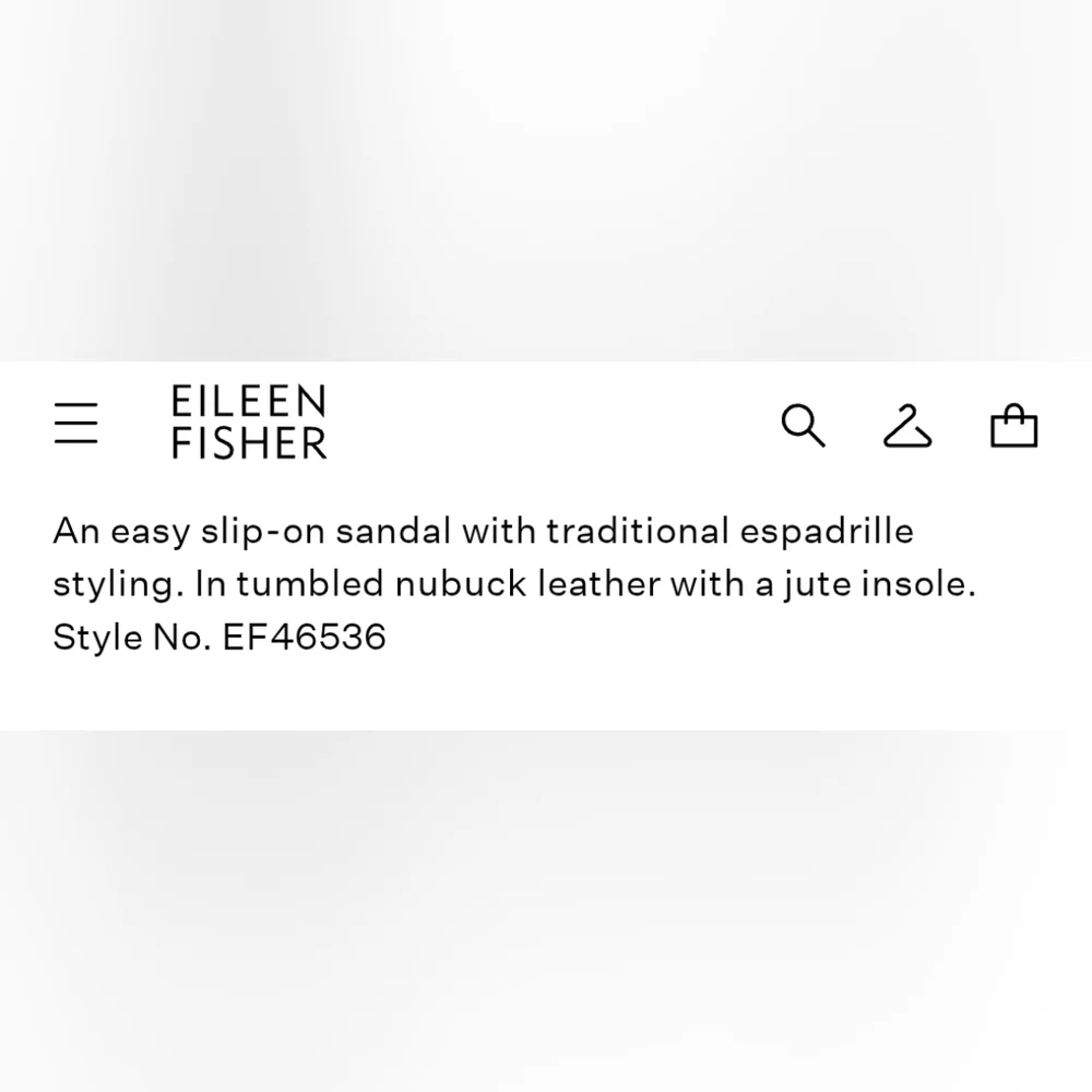 Eileen Fisher Milly Tumbled Black Nubuck Espadrille Sandal, Women's Size 10
